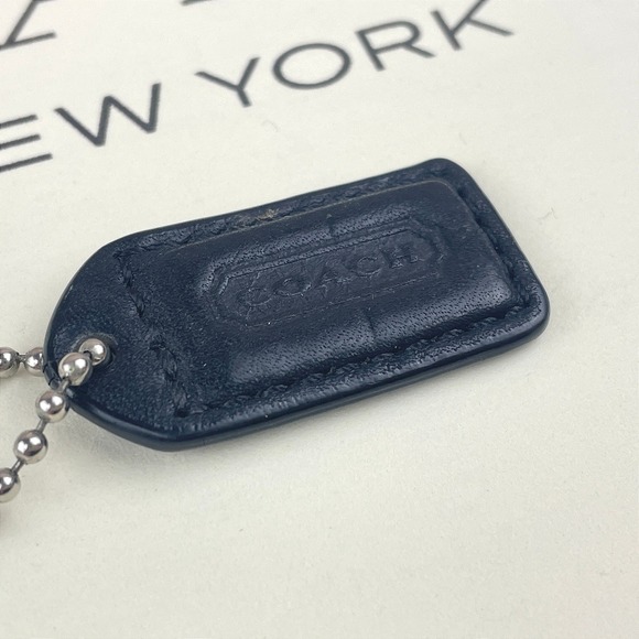 Vintage COACH Purse Hang Tag Black Mini 1.5" x 3/4" - Picture 2 of 3
